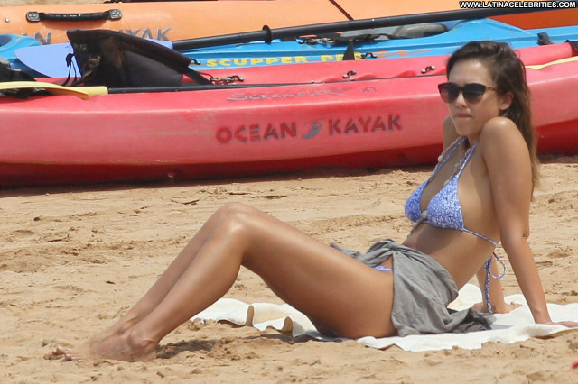 Jessica Alba No Source Babe Celebrity Candids Hawaii Bikini Posing